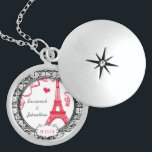Colar de Aniversário da Torre Eiffel Vintage<br><div class="desc">Colares de Festa de casamento de Manutenção de Casamento - para alterar a cor de fundo - clique em personalizar - clique em editar - escolha a última ferramenta no menu suspenso e escolha entre uma das cores mostradas ou digite o código hexadecimal de rgb para sua cor de casamento...</div>