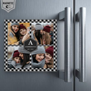 Colar de fotos Lumberjack Plaid Buffalo Preto