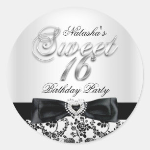 Colar de Joia e Renda Sweet Sixteen Adesivo Prata