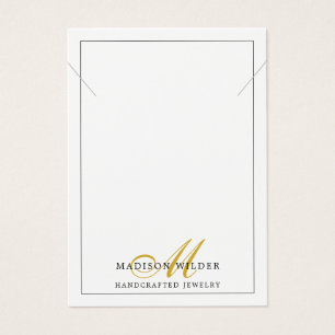 Colar de Joias Moderne com Monograma Dourado Branc