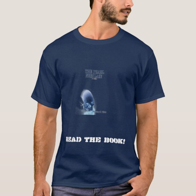 Colar de Pérola Masculino Camiseta Preta (Frente)