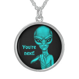 Colar De Prata Esterlina Alienígena ruim, você é a próxima!
