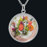 Colar De Prata Esterlina Buquê de casamento da noiva adicione a sua foto ao<br><div class="desc">Personalize este design hoje mesmo! Este presente é perfeito para a expressão da ocasião especial. Venha ver nossa loja,  por todos os nossos designs legal.</div>