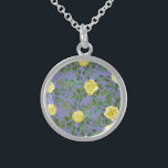 Colar De Prata Esterlina Casamento Floral Rosa Azul Amarelo-Claro e Periwin<br><div class="desc">Lindos convites de casamento florais amarelo claro e peruca azul e rosa com abundância de verde. Perfeito para um tema floral ou casamento branco tradicional no Primavera ou Verão. Personalize a cor e o texto para tornar este convite de casamento seu!</div>