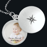 Colar De Prata Esterlina Costumava te amar Mamãe, mãe<br><div class="desc">Personalize este medalhão com a foto do bebê. Eu amo você,  mamãe colar é um presente de dia de as mães excelente para a primeira vez novas mães,  que ela vai gostar.</div>