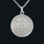 Colar De Prata Esterlina Monograma do Aniversário de 25 Silver<br><div class="desc">1rua,  5,  10º,  25,  Aniversário etc.,  este colar de aniversário pode ser personalizado com anos casados (Ou Juntos),  iniciais do casal,  datas e nomes. AZEZ.com. Nota: Este é um trabalho de arte gráfico e não contém diamantes reais ou prata.</div>