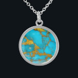 Colar De Prata Esterlina Turquesa Marble DOURADO Glitter - Iniciais ADD<br><div class="desc">1. Use a guia 'PERSONALIZAR' para 'ADICIONAR TEXTO' - adicione um nome ou iniciais (monograma). ___________________________________________________________________________ 2. Se você precisar de assistência para personalizar seu item ou quiser solicitar serviços personalizados de design,  entre em contato com o designer LeahG através da guia abaixo.</div>