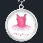 Colar de Professores de Dança Tutu, Balé Personali<br><div class="desc">Apresentando uma ilustração original do tema do balé. Simplesmente personalize com o nome do seu professor de dança para um presente de feriado único!</div>