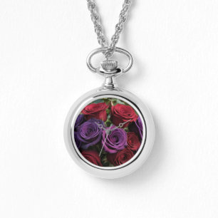 Colar de Relógio Rosa Multicolorida