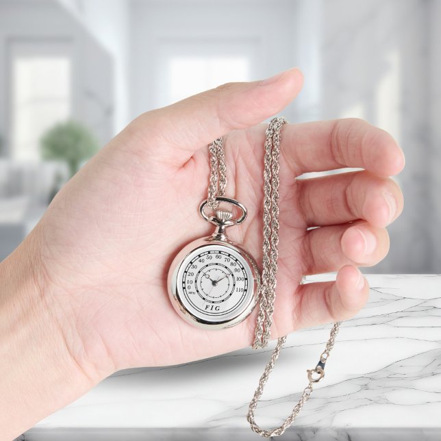 Colar do Contador Rev do Velocímetro Clássico do C (A lovely necklace watch perfect for the classic figaro car owner. Just add your initials)