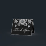 Colar dobrada da jóia do diamante dos cartões de<br><div class="desc">Este obrigado que DOBRADO adorável você carda é perfeito para agradecer a seus convidados para os presentes trouxeram, ou mesmo apenas para sua empresa em seu evento. Aperfeiçoe para um chá de fraldas ou uma festa de aniversário! Estes são completamente customizáveis e o poema pode ou ser removido completamente simplesmente...</div>
