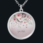 Colar Floral Branca Moderno<br><div class="desc">Belo Colar Floral Branca Rosa Rosa Branco</div>