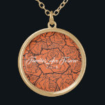 Colar Laranja E Rosas Dourados - Famílias São Para<br><div class="desc">Colar mostrado em tom Dourado com um impressão de rosa em camadas sobre um fundo laranja Tangerino e texto de "Famílias São para Sempre 2018" em roteiro de rico de Branco. Personalize este colar com uma data especial ou/e escolha seu estilo ou cores de alteração. Ou comprar como projetado.</div>
