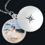 Colar Medalhão Casamento Foto Keepsasaklace<br><div class="desc">Colares de Manutenção Escolha Prateado ou Prata Esterlente</div>