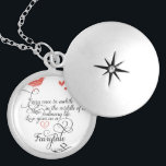 Colar Medalhão De vez em quando, numa vida normal.<br><div class="desc">De vez em quando,  numa vida normal. O amor nos dá um conto de fadas. Pássaro Vintage Bonito Tipografia Whimsical Mint and Coral Hearts</div>