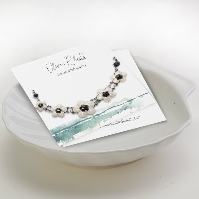 Colar Moderno de Pulseira de Exibição de Cartão de (Modern Script Necklace Bracelet Display Card)
