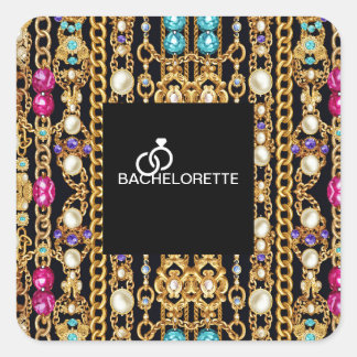 Colar Pérola Quadrada Adesivos Quadrados.