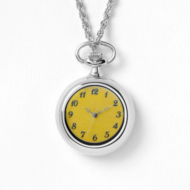 Colar Pingente Relógio Dial de Limão (Frente)