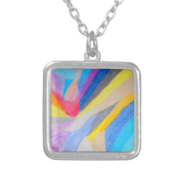 Colar Prateado de Prata com Vida Planeta