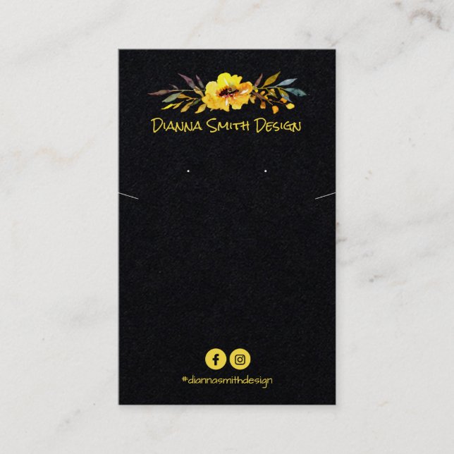 Colar Preto Amarelo E Reservatório De Cartão (Frente)