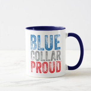 Colarinho azul 11oz orgulhoso. Caneca de café