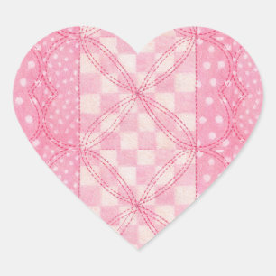 COLCHA DE CORAÇÃO ROSA Adesivos de Coração