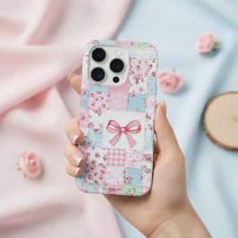 Colcha Floral Xadrez Coquette com Laço de Flores P