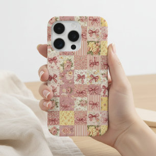 Colcha Floral Xadrez Coquette com Laço Primavera