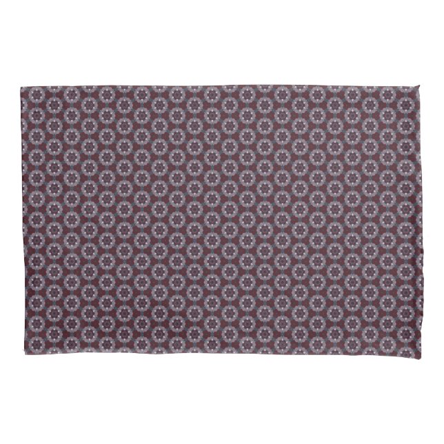 Colcha Pintada Floral Burgundy e Cinza (Frente)