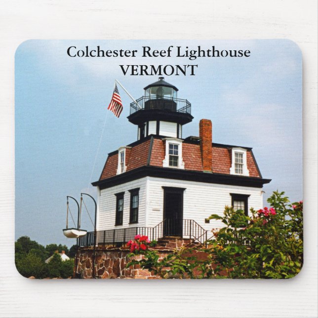 Colchester Reef Lighthouse, Vermont Mousepad (Frente)