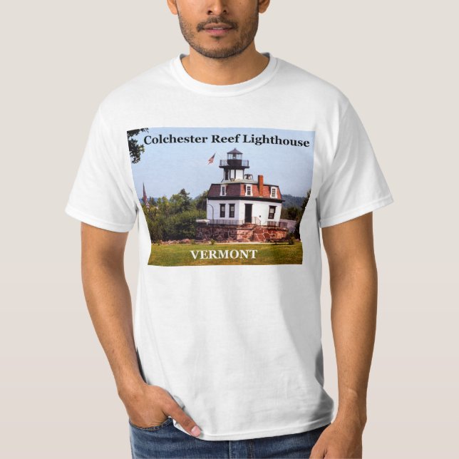 Colchester Reef Lighthouse, Vermont T-Shirt (Frente)