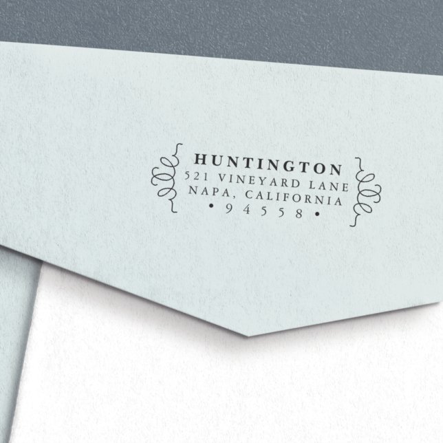 Colchetes Chic Endereço de Devolução Carimbo (Criador carregado)