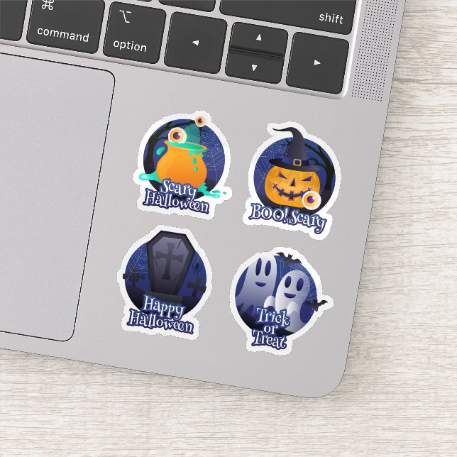coleção de adesivos assustadores de Halloween (Detalhe)