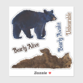 Coleção de Adesivos Bear Puns