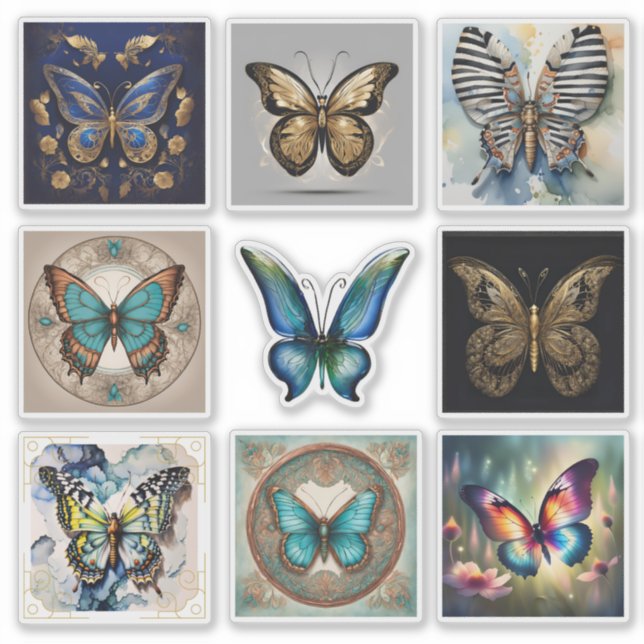 Coleção de Adesivos de Borboleta (Frente)