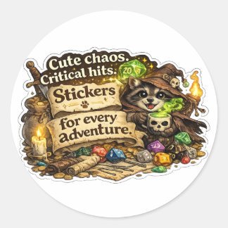 Coleção de Adesivos de Golpes Críticos Cute Chaos