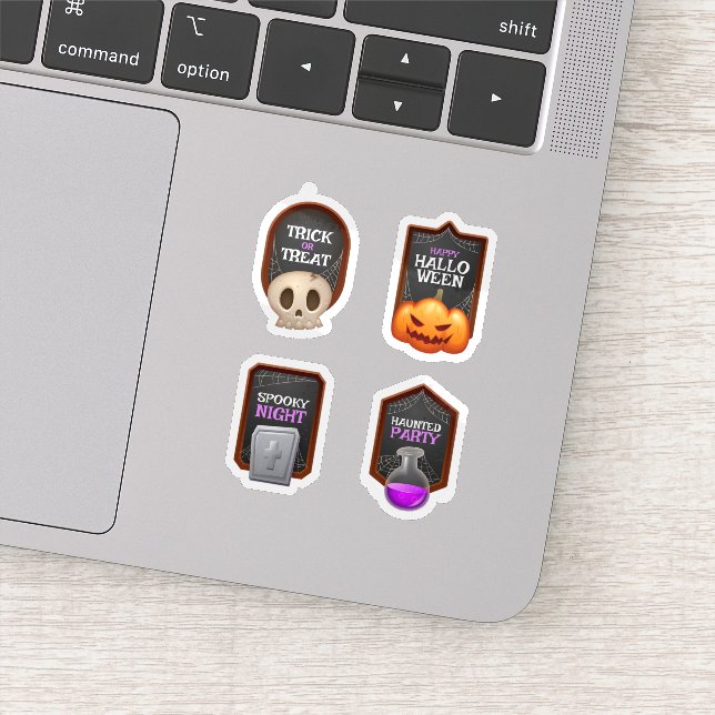 Coleção de adesivos de horror assustados do Hallow (Detalhe)