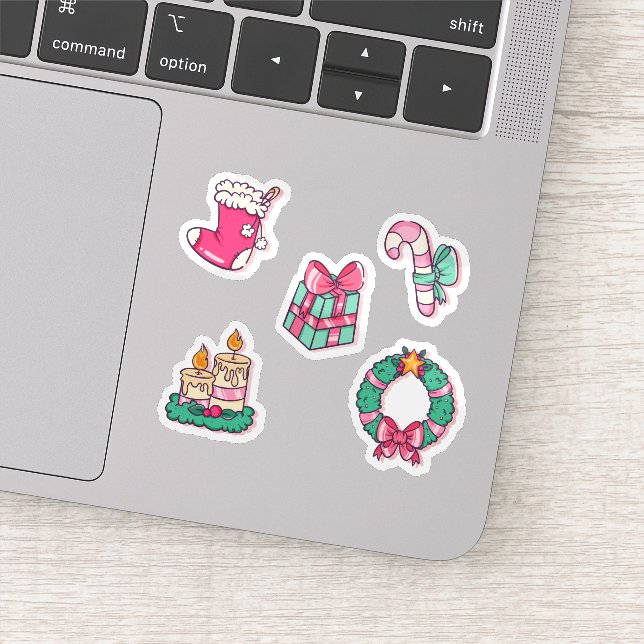 Coleção de adesivos de Natal Merry (Detalhe)