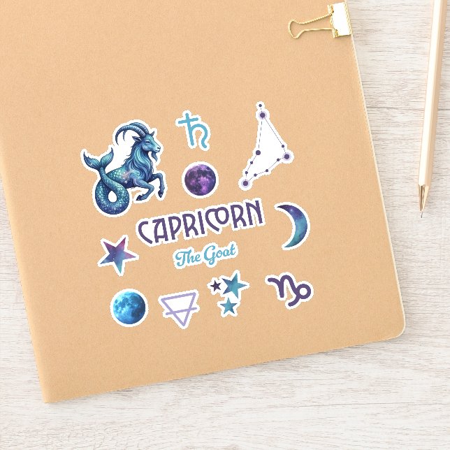 Coleção de Adesivos do Zodíaco de Capricórnio (Notebook)