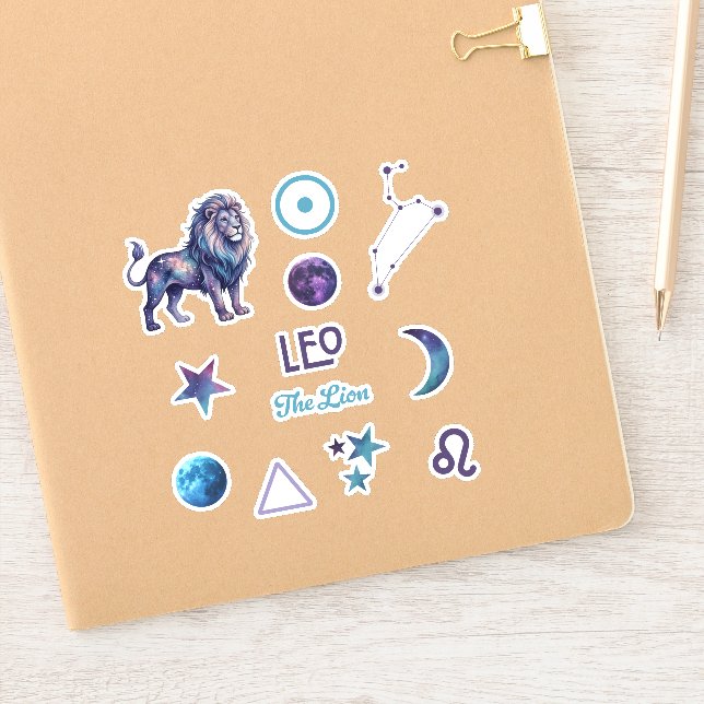 Coleção de Adesivos do Zodíaco de Leão (Notebook)