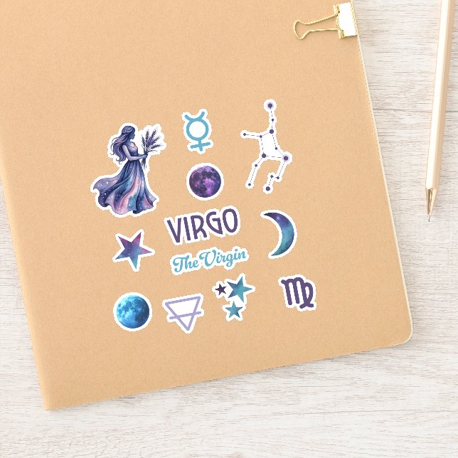 Coleção de Adesivos do Zodíaco de Virgem (Notebook)