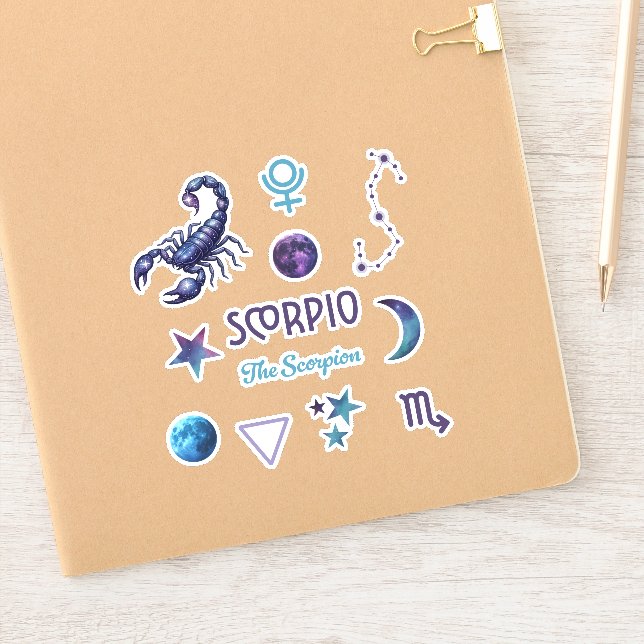 Coleção de Adesivos do Zodíaco Escorpião (Notebook)