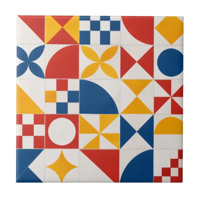 Coleção de Azulejos Decorativos Geométricos (Frente)