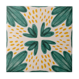 Coleção de Azulejos Verde e Amarelo MHN