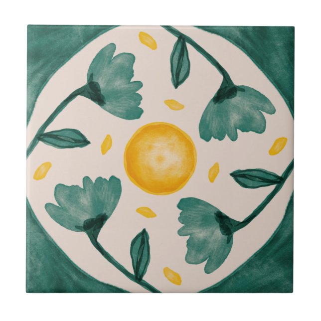 Coleção de Azulejos Verde e Amarelo MHN (Frente)