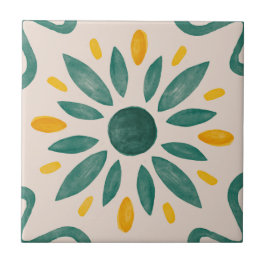 Coleção de Azulejos Verde e Amarelo MHN