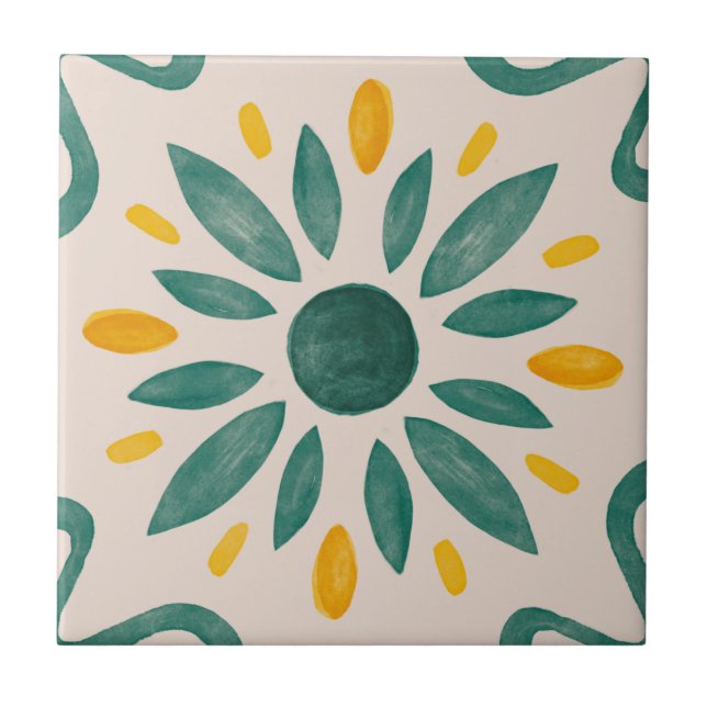 Coleção de Azulejos Verde e Amarelo MHN (Frente)