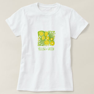 Coleção de camisetas Ilustração de limões amarelos