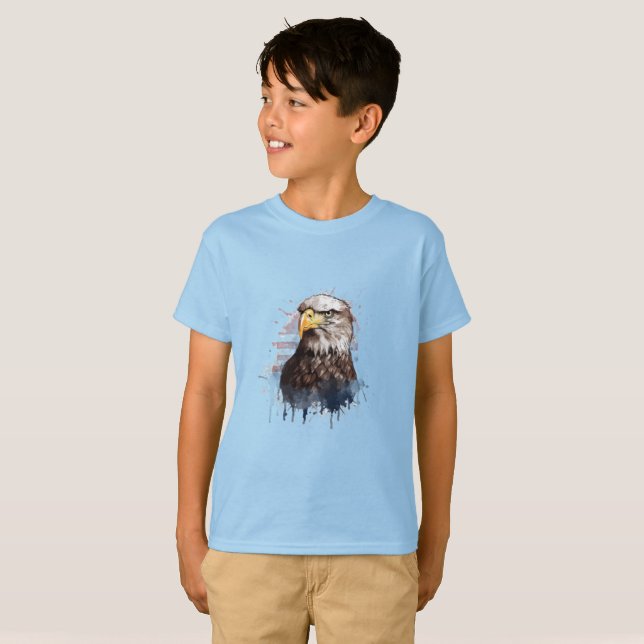 Coleção de Camisetas Infantis Fearless Eagle Spiri (Frente Completa)