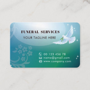 Coleção de Cartões de Visita de Serviços Funerário